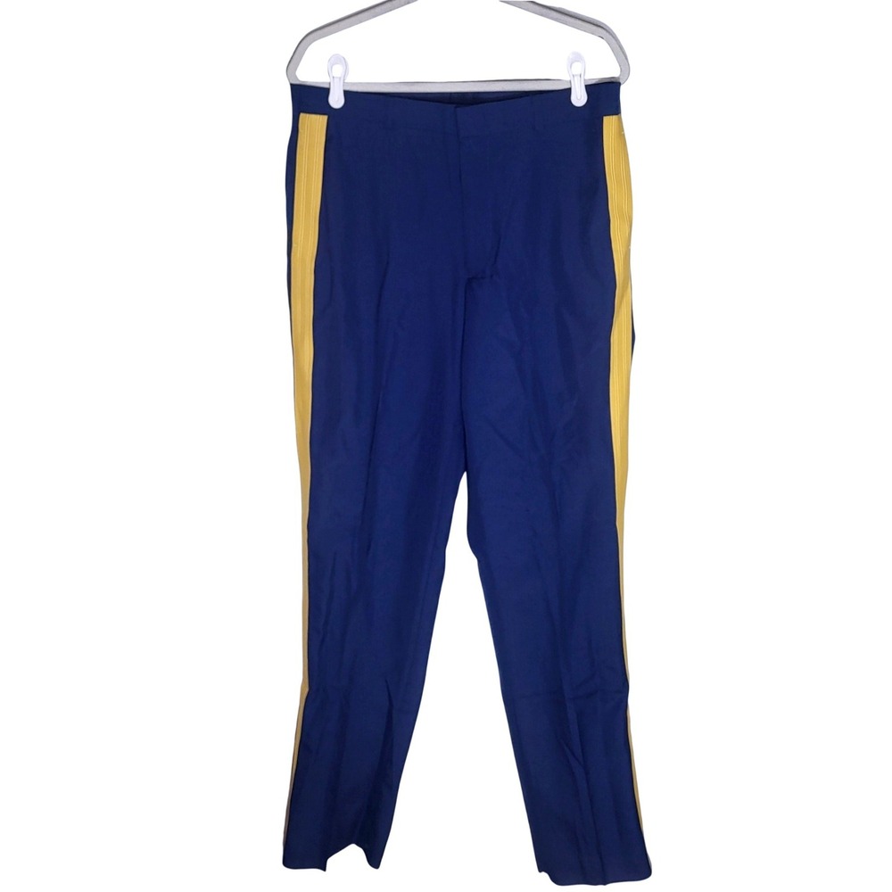 Marlow White Mens Classic Officer NCO ASU Trouser Blue Wool Blend 36R